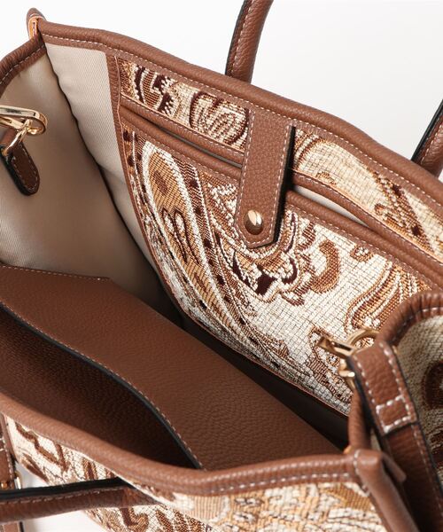 INTERPLANET（インタープラネット）の「ペイズリーＢＡＧ（ショルダーバッグ・レディース・アイボリー/チョコ・フリー）」の5枚目の写真
