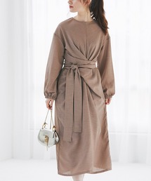tocco closet | 【ZOZO限定】ウエストりぼん付きリネンタッチワンピース(ワンピース)
