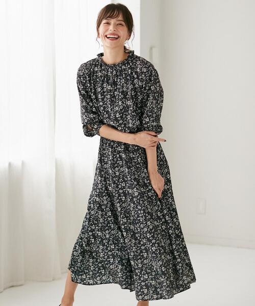 洗える 小紋 レトロフラワープリント ワンピース ワンピース Any Fam エニィファム のファッション通販 Zozotown