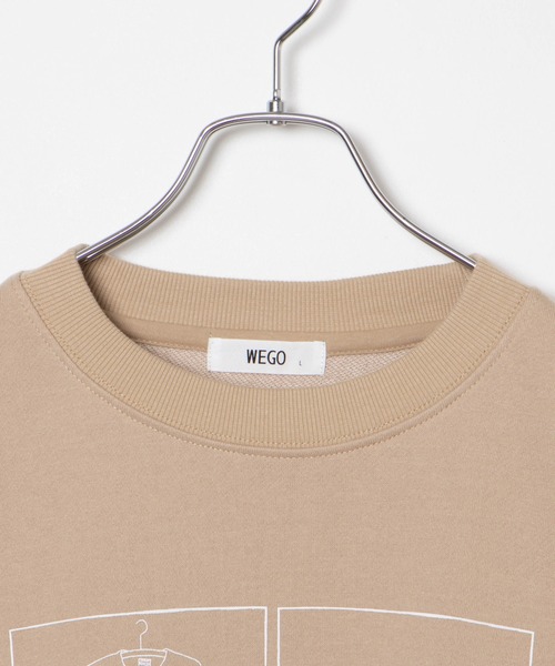 WEGO（ウィゴー）の「WEGO/モチーフプリントプルオーバー（スウェット・メンズ・ホワイト/ベージュ・SMALL/MEDIUM/LARGE）」の6枚目の写真