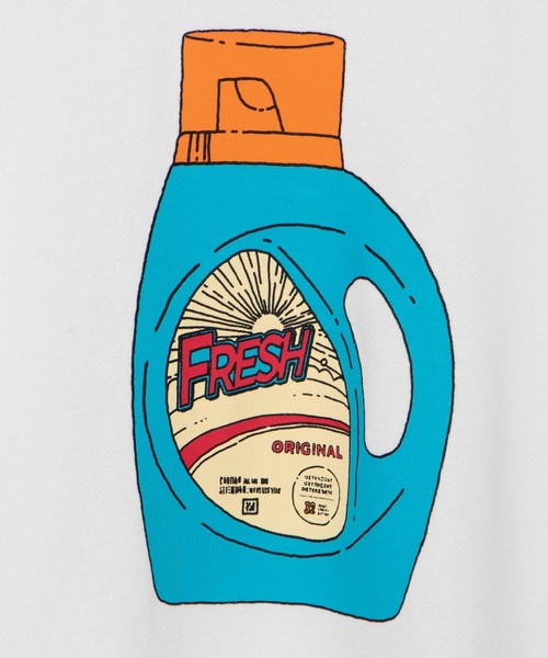 WEGO（ウィゴー）の「WEGO/モチーフプリントプルオーバー（スウェット・メンズ・ホワイト/ベージュ・SMALL/MEDIUM/LARGE）」の3枚目の写真