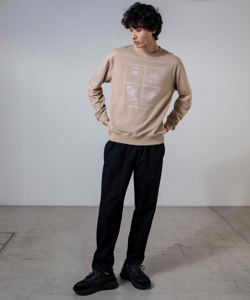 WEGO（ウィゴー）の「WEGO/モチーフプリントプルオーバー（スウェット・メンズ・ホワイト/ベージュ・SMALL/MEDIUM/LARGE）」の22枚目の写真