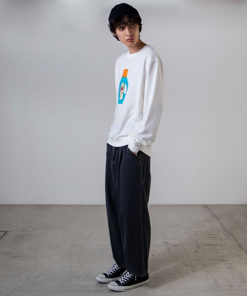 WEGO（ウィゴー）の「WEGO/モチーフプリントプルオーバー（スウェット・メンズ・ホワイト/ベージュ・SMALL/MEDIUM/LARGE）」の18枚目の写真