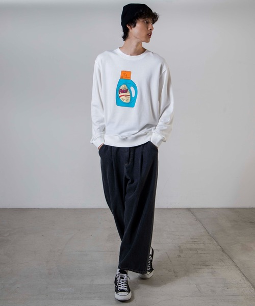 WEGO（ウィゴー）の「WEGO/モチーフプリントプルオーバー（スウェット・メンズ・ホワイト/ベージュ・SMALL/MEDIUM/LARGE）」の19枚目の写真