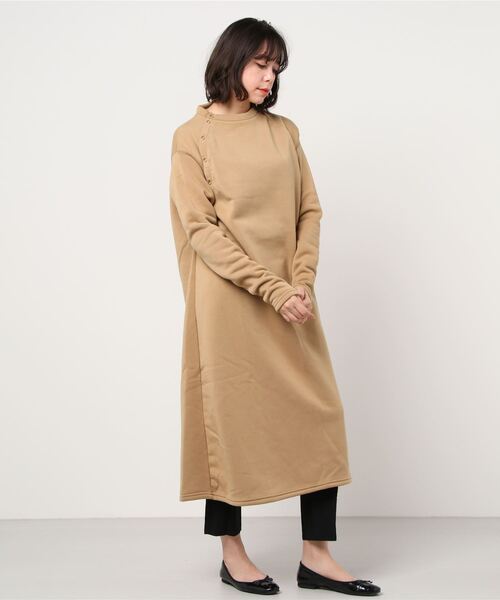 E裏起毛 マオカラー バックスリット ワンピース ワンピース Juglans ユグランス のファッション通販 Zozotown