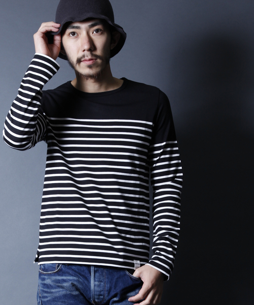 COMMONWARE AMERICAN RAG CIE&Magine（コモンウェアアメリカンラグシーアンド マージン）の「AMERICAN RAG CIE&Magine COMMONWARE 108-AMG-1432-624AMG（Tシャツ/カットソー・メンズ・ホワイト/ブラック・46/48/44）」の2枚目の写真