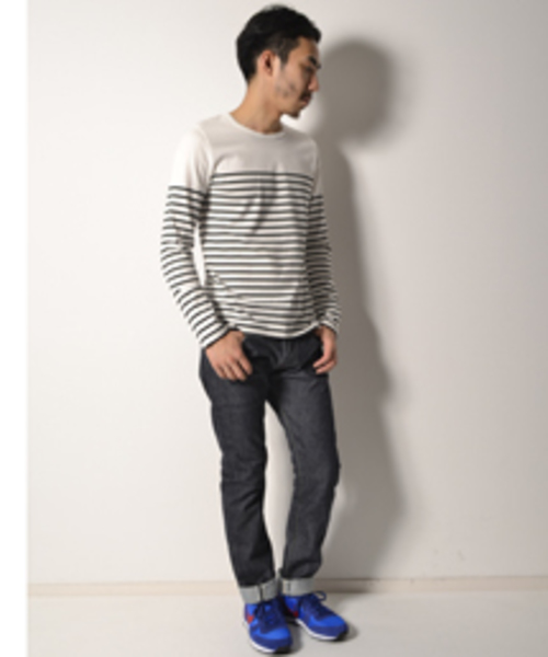 COMMONWARE AMERICAN RAG CIE&Magine（コモンウェアアメリカンラグシーアンド マージン）の「AMERICAN RAG CIE&Magine COMMONWARE 108-AMG-1432-624AMG（Tシャツ/カットソー・メンズ・ホワイト/ブラック・46/48/44）」の8枚目の写真