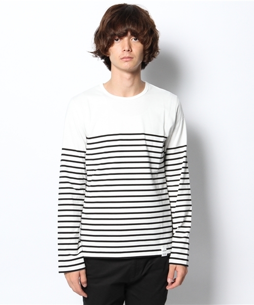 COMMONWARE AMERICAN RAG CIE&Magine（コモンウェアアメリカンラグシーアンド マージン）の「AMERICAN RAG CIE&Magine COMMONWARE 108-AMG-1432-624AMG（Tシャツ/カットソー・メンズ・ホワイト/ブラック・46/48/44）」の3枚目の写真