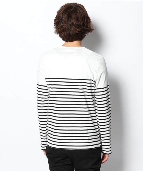 COMMONWARE AMERICAN RAG CIE&Magine（コモンウェアアメリカンラグシーアンド マージン）の「AMERICAN RAG CIE&Magine COMMONWARE 108-AMG-1432-624AMG（Tシャツ/カットソー・メンズ・ホワイト/ブラック・46/48/44）」の5枚目の写真