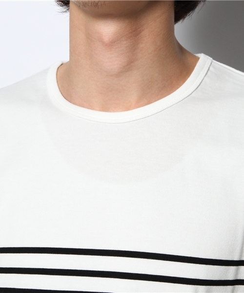 COMMONWARE AMERICAN RAG CIE&Magine（コモンウェアアメリカンラグシーアンド マージン）の「AMERICAN RAG CIE&Magine COMMONWARE 108-AMG-1432-624AMG（Tシャツ/カットソー・メンズ・ホワイト/ブラック・46/48/44）」の6枚目の写真