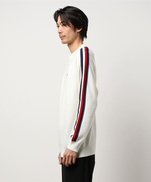 TOMMY HILFIGER GOLF（トミー ヒルフィガー ゴルフ）の「[トミー ヒルフィガー ゴルフ] メンズ TH モックネック ニット（ニット/セーター・メンズ・ネイビー/ボルドー/ホワイト・XL/LL）」の4枚目の写真