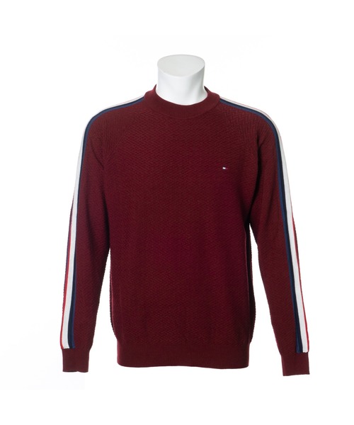 TOMMY HILFIGER GOLF（トミー ヒルフィガー ゴルフ）の「[トミー ヒルフィガー ゴルフ] メンズ TH モックネック ニット（ニット/セーター・メンズ・ネイビー/ボルドー/ホワイト・XL/LL）」の6枚目の写真