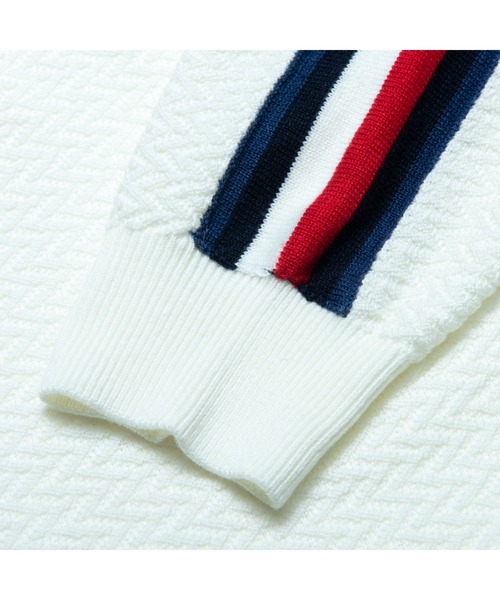 TOMMY HILFIGER GOLF（トミー ヒルフィガー ゴルフ）の「[トミー ヒルフィガー ゴルフ] メンズ TH モックネック ニット（ニット/セーター・メンズ・ネイビー/ボルドー/ホワイト・XL/LL）」の12枚目の写真