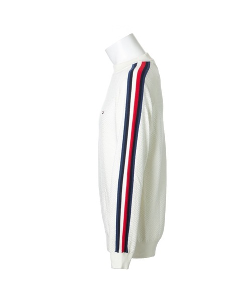 TOMMY HILFIGER GOLF（トミー ヒルフィガー ゴルフ）の「[トミー ヒルフィガー ゴルフ] メンズ TH モックネック ニット（ニット/セーター・メンズ・ネイビー/ボルドー/ホワイト・XL/LL）」の8枚目の写真