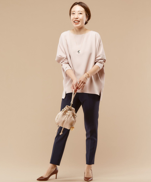 Liesse（リエス）の「タックパンツ（その他パンツ・レディース・ベージュ/パープル/ミント/オフホワイト/ネイビー・S/M/L）」の4枚目の写真