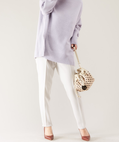 Liesse（リエス）の「タックパンツ（その他パンツ・レディース・ベージュ/パープル/ミント/オフホワイト/ネイビー・S/M/L）」の2枚目の写真