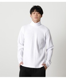 AZUL by moussy | HEAVY WAFFLE TURTLENECK TOPS/ヘビーワッフルタートルネックトップス(Tシャツ/カットソー)