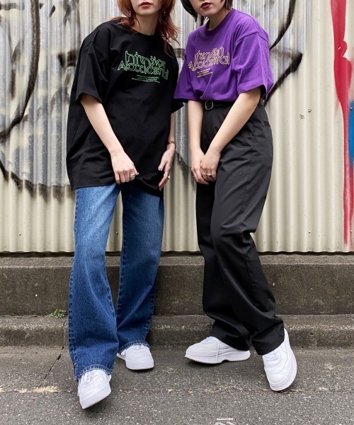 PBLIM(ページボーイリム)の「【PAGEBOYLIM】ハッポウロゴT(Tシャツ/カットソー・レディース・ホワイト/ブラック/パープル・MEDIUM/LARGE)」の8枚目の写真