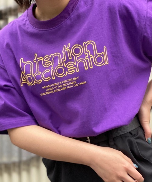 PBLIM(ページボーイリム)の「【PAGEBOYLIM】ハッポウロゴT(Tシャツ/カットソー・レディース・ホワイト/ブラック/パープル・MEDIUM/LARGE)」の6枚目の写真