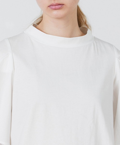 FRAPBOIS（フラボア）の「ホーンスリーブＴ（Tシャツ/カットソー・レディース・ホワイト/ブルー系その他・1）」の5枚目の写真