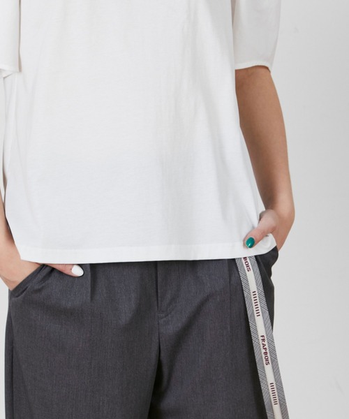 FRAPBOIS（フラボア）の「ホーンスリーブＴ（Tシャツ/カットソー・レディース・ホワイト/ブルー系その他・1）」の7枚目の写真