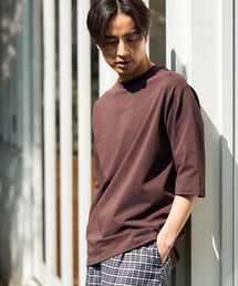 B:MING by BEAMS | B:MING by BEAMS / バイオウォッシュ ナローネック 5分袖Tシャツ(Tシャツ/カットソー)