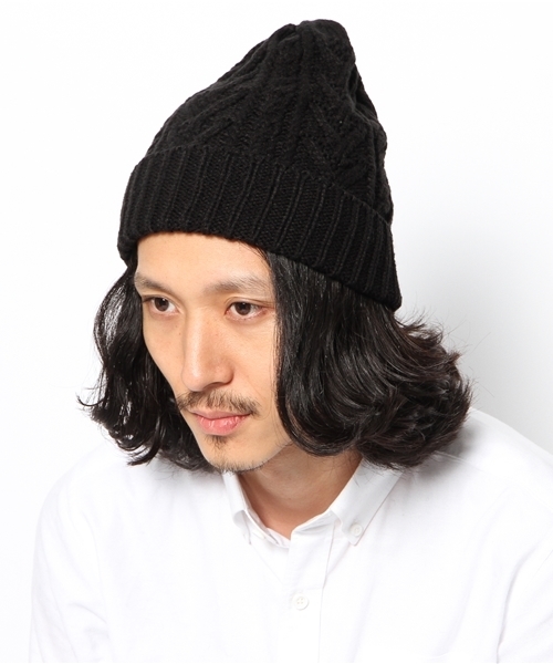 WEGO（ウィゴー）の「WEGO/アランニットキャップ（ニットキャップ/ビーニー・メンズ・ホワイト/ブラック/グリーン/ブルー・FREE）」の5枚目の写真