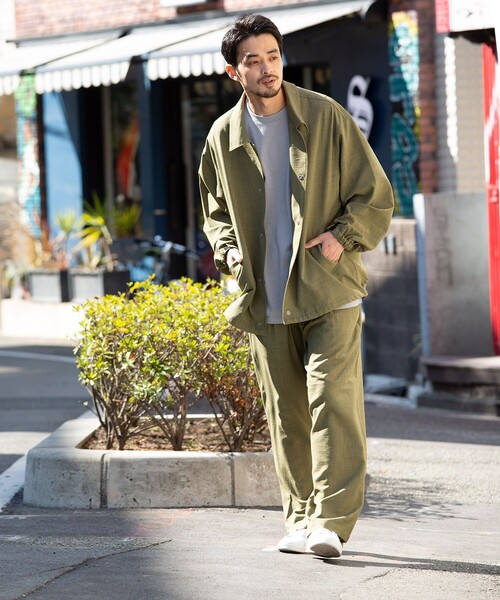 HOMMEPLISSE プリーツ コーチジャケット&プリーツパンツ セットアップ FREAK'S STORE（フリークスストア）の「TECH-LINEN COACH SHIRT JACKET