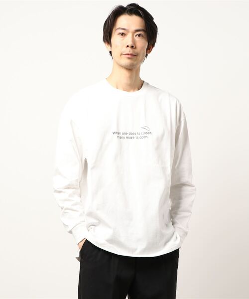 おしゃれスタ(オシャレスタ)の「ビッグシルエットバックプリントクルーネック長袖Tシャツ(IR) オーバーサイズ メンズ レディース(Tシャツ/カットソー・メンズ・ホワイト/ブラック/グレイッシュベージュ・M/L/XL)」の17枚目の写真