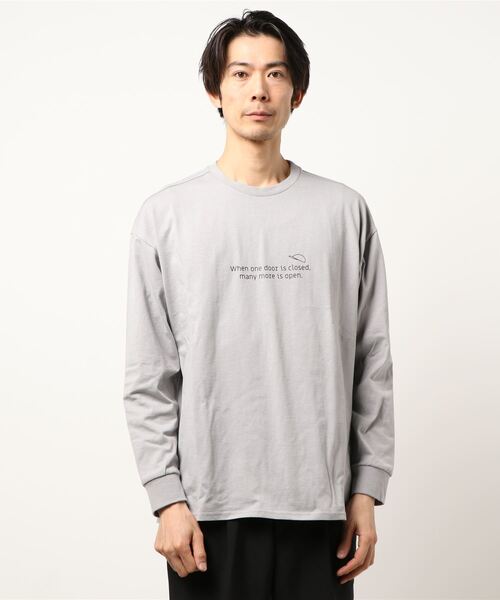 おしゃれスタ(オシャレスタ)の「ビッグシルエットバックプリントクルーネック長袖Tシャツ(IR) オーバーサイズ メンズ レディース(Tシャツ/カットソー・メンズ・ホワイト/ブラック/グレイッシュベージュ・M/L/XL)」の19枚目の写真