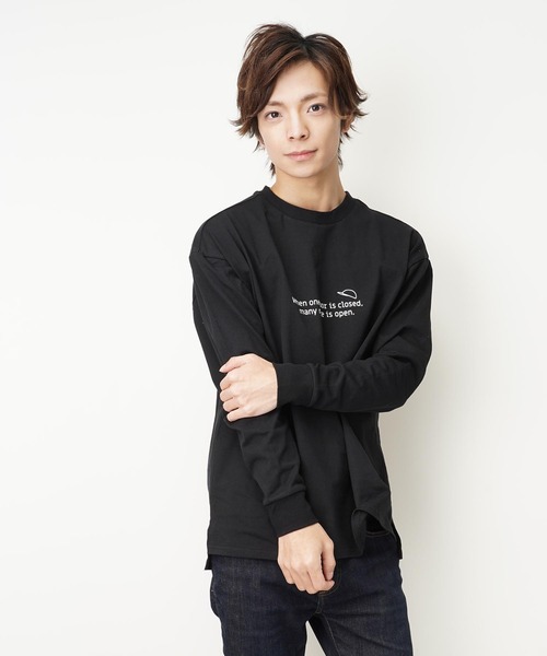 おしゃれスタ(オシャレスタ)の「ビッグシルエットバックプリントクルーネック長袖Tシャツ(IR) オーバーサイズ メンズ レディース(Tシャツ/カットソー・メンズ・ホワイト/ブラック/グレイッシュベージュ・M/L/XL)」の11枚目の写真