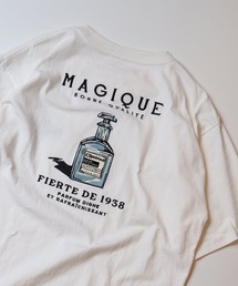【POWER TO THE PEOPLE】刺繍デザインプリント半袖Tシャツ