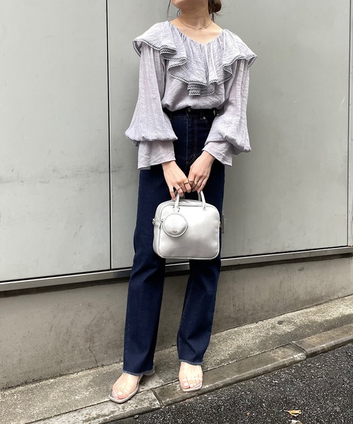 Chico（チコ）の「【新色追加】ポーチ付きレザースクエアバック（ショルダーバッグ・レディース・ブラック/アイボリー/シルバー/ピンク/ブラウン・FREE）」の12枚目の写真