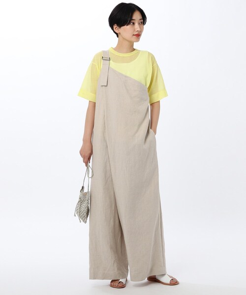 定価42900円　　新品未使用　リネン　ワンショルダーサロペット UNTITLED（アンタイトル）の「◇TTワッシャーリネン ワンショルダー