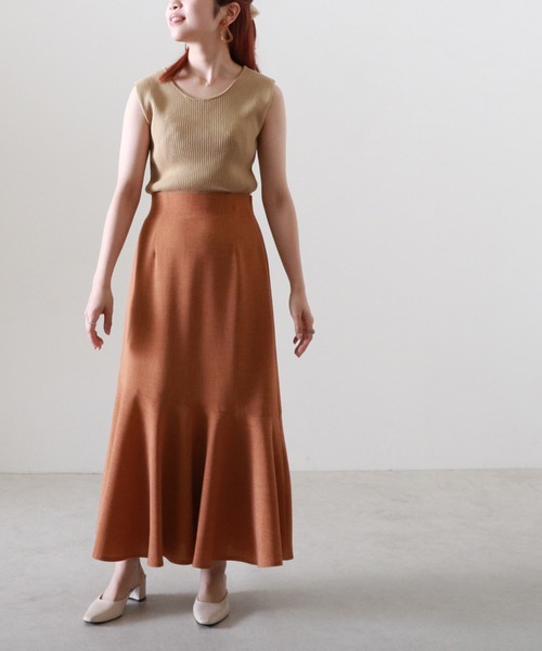 Cheek（チーク）の「２ＷＡＹニットリブタンク（タンクトップ・レディース・アイボリー/グレイッシュブルー/キャメル/オレンジ・MEDIUM）」の19枚目の写真