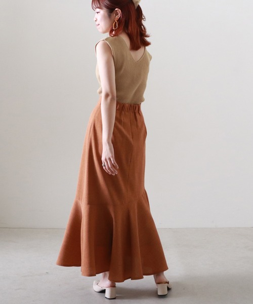 Cheek（チーク）の「２ＷＡＹニットリブタンク（タンクトップ・レディース・アイボリー/グレイッシュブルー/キャメル/オレンジ・MEDIUM）」の12枚目の写真