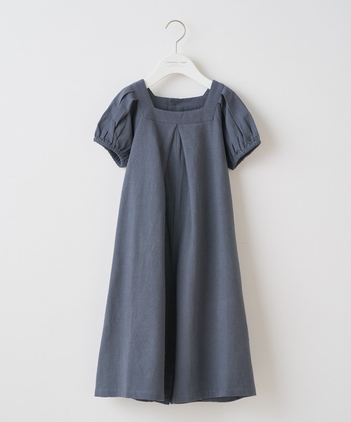 CIAOPANIC TYPY（チャオパニックティピー）の「【KIDS】【india】袖ボリューム オールインワン（サロペット/オーバーオール・キッズ・ブルー/チャコールグレー/オリーブ・LARGE/XX-LARGE/SMALL/X-LARGE/MEDIUM）」の4枚目の写真