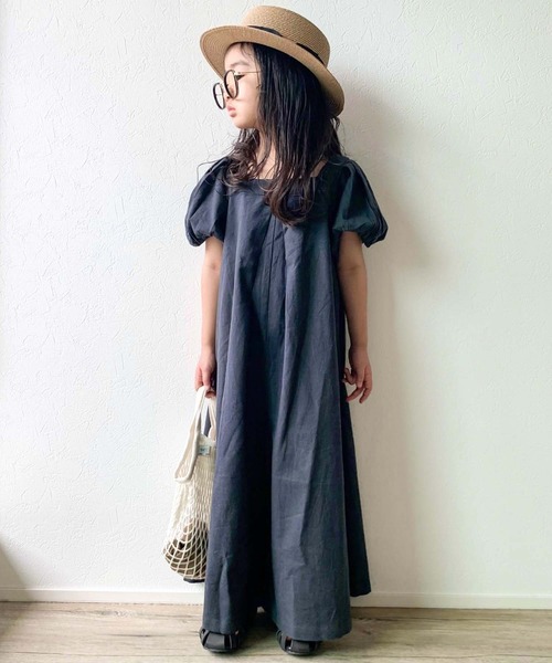 CIAOPANIC TYPY（チャオパニックティピー）の「【KIDS】【india】袖ボリューム オールインワン（サロペット/オーバーオール・キッズ・ブルー/チャコールグレー/オリーブ・LARGE/XX-LARGE/SMALL/X-LARGE/MEDIUM）」の13枚目の写真