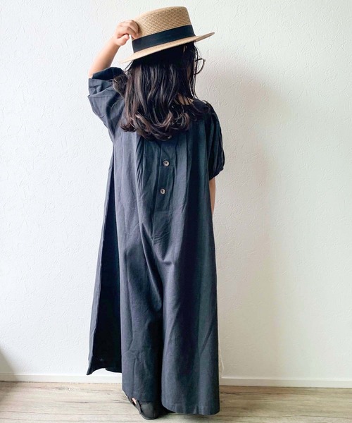 CIAOPANIC TYPY（チャオパニックティピー）の「【KIDS】【india】袖ボリューム オールインワン（サロペット/オーバーオール・キッズ・ブルー/チャコールグレー/オリーブ・LARGE/XX-LARGE/SMALL/X-LARGE/MEDIUM）」の12枚目の写真