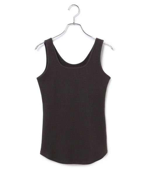 ADAM ET ROPE'(アダムエロペ)の「【アウトレット店舗・WEB限定】スクエアネックストレッチリブタンク(タンクトップ・レディース・チャコールグレー/ブラウン/ミント/キナリ・FREE)」の15枚目の写真