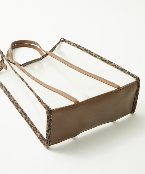 Rewde(ルゥデ)の「レオパードパイピングメッシュマルチトートバッグ(1R18-BA1627)(トートバッグ・レディース・ホワイト/ブラック/ブラウン・FREE)」の14枚目の写真