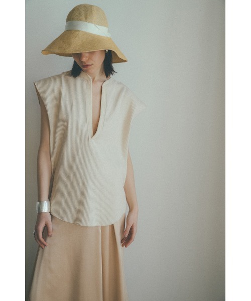 CLANE(クラネ)の「HAIDE BRIM PAPER HAT(ハット・レディース・ベージュ・1/0)」の2枚目の写真
