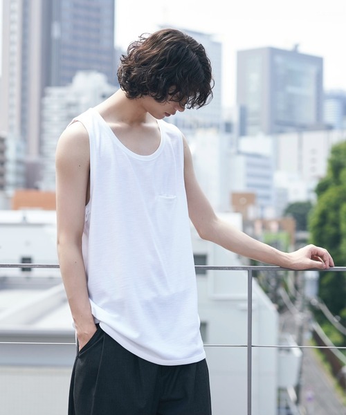 DOOPZ(ドープス)の「Smooth loose layered tank top / スムースルーズレイヤードタンクトップ(タンクトップ・メンズ・ホワイト・SMALL/MEDIUM/LARGE)」の7枚目の写真