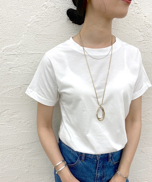 SHENERY（シーナリー）の「オーガニックコットンTEE（Tシャツ/カットソー・レディース・チャコールグレー/ブラック/オフホワイト/ブラウン/イエロー・FREE）」の6枚目の写真