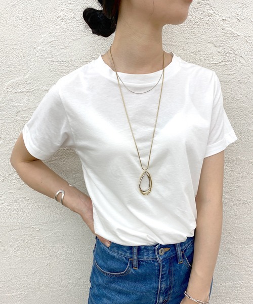 SHENERY（シーナリー）の「オーガニックコットンTEE（Tシャツ/カットソー・レディース・チャコールグレー/ブラック/オフホワイト/ブラウン/イエロー・FREE）」の7枚目の写真