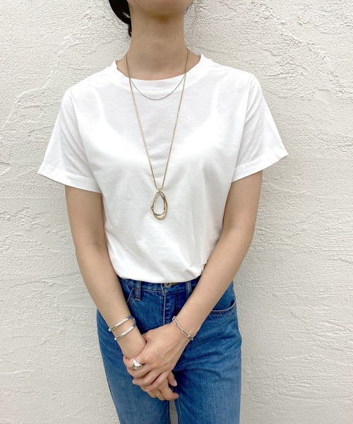 SHENERY（シーナリー）の「オーガニックコットンTEE（Tシャツ/カットソー・レディース・チャコールグレー/ブラック/オフホワイト/ブラウン/イエロー・FREE）」の9枚目の写真