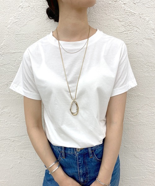 SHENERY（シーナリー）の「オーガニックコットンTEE（Tシャツ/カットソー・レディース・チャコールグレー/ブラック/オフホワイト/ブラウン/イエロー・FREE）」の8枚目の写真