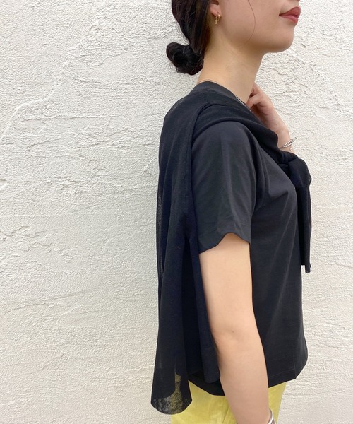 SHENERY（シーナリー）の「オーガニックコットンTEE（Tシャツ/カットソー・レディース・チャコールグレー/ブラック/オフホワイト/ブラウン/イエロー・FREE）」の14枚目の写真