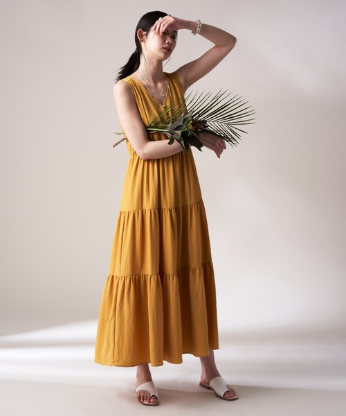 LOUNGEDRESS(ラウンジドレス)の「【odore/オドル】ティアードワンピース(ワンピース・レディース・イエロー/ブラック/その他・FREE)」の16枚目の写真