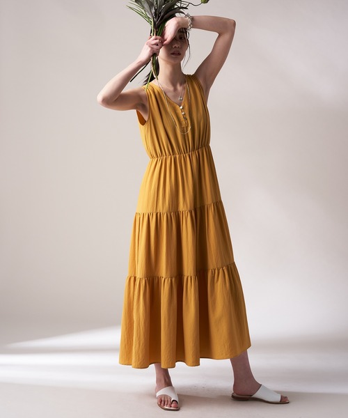 LOUNGEDRESS(ラウンジドレス)の「【odore/オドル】ティアードワンピース(ワンピース・レディース・イエロー/ブラック/その他・FREE)」の17枚目の写真